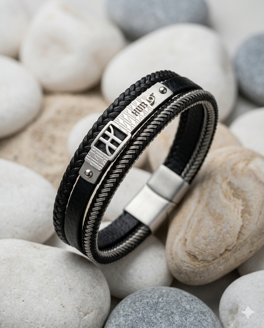 hub noir bracelet